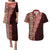 Tonga Fonulei and Ngatu Pattern Couples Matching Puletasi and Hawaiian Shirt LT03 Red - Polynesian Pride