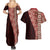 Tonga Fonulei and Ngatu Pattern Couples Matching Summer Maxi Dress and Hawaiian Shirt LT03 - Polynesian Pride