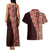 Tonga Fonulei and Ngatu Pattern Couples Matching Tank Maxi Dress and Hawaiian Shirt LT03 - Polynesian Pride