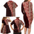 Tonga Fonulei and Ngatu Pattern Family Matching Long Sleeve Bodycon Dress and Hawaiian Shirt LT03 - Polynesian Pride