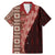 Tonga Fonulei and Ngatu Pattern Family Matching Mermaid Dress and Hawaiian Shirt LT03 Dad's Shirt - Short Sleeve Red - Polynesian Pride