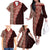 Tonga Fonulei and Ngatu Pattern Family Matching Off Shoulder Long Sleeve Dress and Hawaiian Shirt LT03 - Polynesian Pride