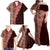 Tonga Fonulei and Ngatu Pattern Family Matching Off Shoulder Maxi Dress and Hawaiian Shirt LT03 - Polynesian Pride