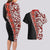 New Zealand Maori Stylized Koru Couples Matching Long Sleeve Bodycon Dress and Hawaiian Shirt LT03 - Polynesian Pride