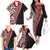 New Zealand Maori Stylized Koru Family Matching Off Shoulder Long Sleeve Dress and Hawaiian Shirt LT03 - Polynesian Pride