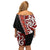 New Zealand Maori Stylized Koru Family Matching Off Shoulder Short Dress and Hawaiian Shirt LT03 - Polynesian Pride