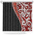 New Zealand Maori Stylized Koru Shower Curtain LT03 Red - Polynesian Pride