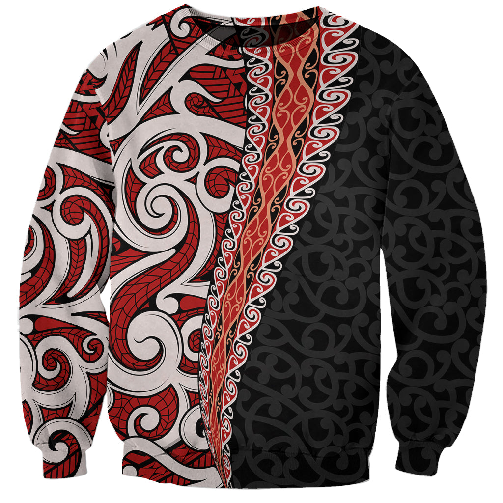 New Zealand Maori Stylized Koru Sweatshirt LT03 Unisex Red - Polynesian Pride
