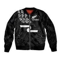 New Zealand Rugby Custom Bomber Jacket The Champions Aotearoa LT03 Unisex Black - Polynesian Pride