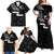 New Zealand Rugby Custom Family Matching Off Shoulder Maxi Dress and Hawaiian Shirt The Champions Aotearoa