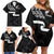 New Zealand Rugby Custom Family Matching Off Shoulder Short Dress and Hawaiian Shirt The Champions Aotearoa