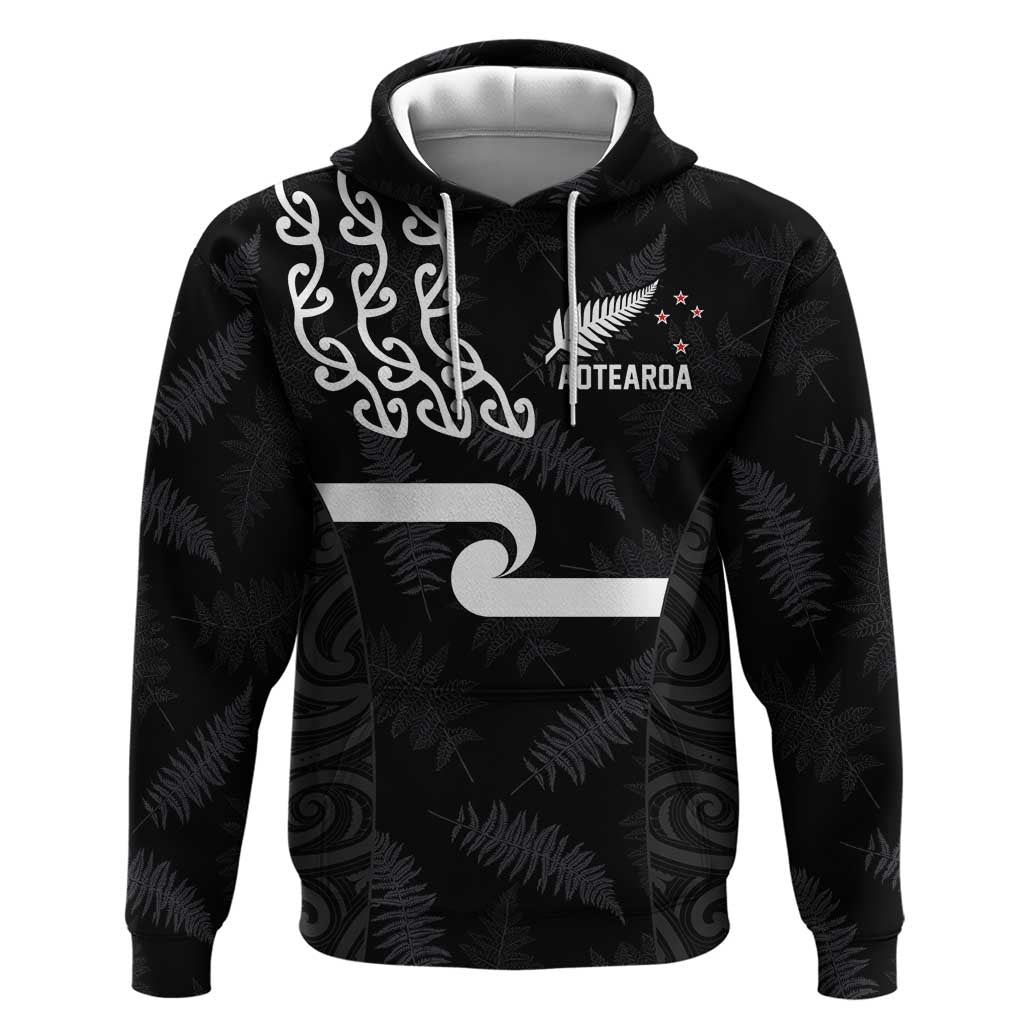 New Zealand Rugby Custom Hoodie The Champions Aotearoa LT03 Pullover Hoodie Black - Polynesian Pride