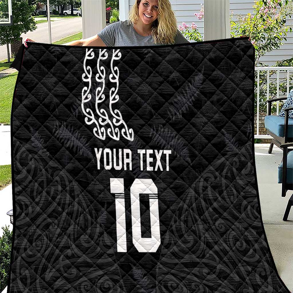 New Zealand Rugby Custom Quilt The Champions Aotearoa LT03 Black - Polynesian Pride