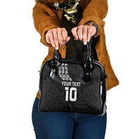 New Zealand Rugby Custom Shoulder Handbag The Champions Aotearoa LT03 One Size Black - Polynesian Pride
