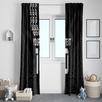 New Zealand Rugby Custom Window Curtain The Champions Aotearoa LT03 - Polynesian Pride