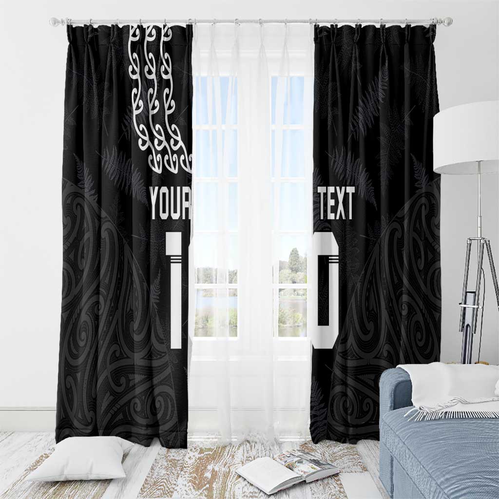 New Zealand Rugby Custom Window Curtain The Champions Aotearoa LT03 - Polynesian Pride