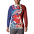 Hawaiian and Japanese Together Button Sweatshirt The Whale and Koi Fish with Hinomaru and Lei