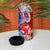 Hawaiian and Japanese Together 4 in 1 Can Cooler Tumbler The Whale and Koi Fish with Hinomaru and Lei