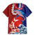 Hawaiian and Japanese Together Family Matching Mermaid Dress and Hawaiian Shirt The Whale and Koi Fish with Hinomaru and Lei