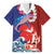 Hawaiian and Japanese Together Family Matching Short Sleeve Bodycon Dress and Hawaiian Shirt The Whale and Koi Fish with Hinomaru and Lei