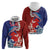 Hawaiian and Japanese Together Hoodie The Whale and Koi Fish with Hinomaru and Lei