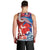 Hawaiian and Japanese Together Men Tank Top The Whale and Koi Fish with Hinomaru and Lei