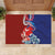 Hawaiian and Japanese Together Rubber Doormat The Whale and Koi Fish with Hinomaru and Lei