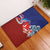 Hawaiian and Japanese Together Rubber Doormat The Whale and Koi Fish with Hinomaru and Lei