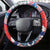 Hawaiian and Japanese Together Steering Wheel Cover The Whale and Koi Fish with Hinomaru and Lei