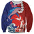 Hawaiian and Japanese Together Sweatshirt The Whale and Koi Fish with Hinomaru and Lei