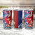 Hawaiian and Japanese Together Tumbler Cup The Whale and Koi Fish with Hinomaru and Lei