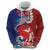 Hawaiian and Japanese Together Zip Hoodie The Whale and Koi Fish with Hinomaru and Lei