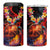 Hawaiian Turtle with Volcanic Eruption 4 in 1 Can Cooler Tumbler Hibiscus Lei and Lava Flow an Abstract Texture