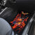 Hawaiian Turtle with Volcanic Eruption Car Mats Hibiscus Lei and Lava Flow an Abstract Texture