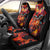 Hawaiian Turtle with Volcanic Eruption Car Seat Cover Hibiscus Lei and Lava Flow an Abstract Texture