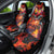 Hawaiian Turtle with Volcanic Eruption Car Seat Cover Hibiscus Lei and Lava Flow an Abstract Texture