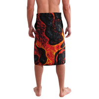 Hawaiian Turtle with Volcanic Eruption Lavalava Hibiscus Lei and Lava Flow an Abstract Texture LT03 - Polynesian Pride