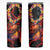 Hawaiian Turtle with Volcanic Eruption Skinny Tumbler Hibiscus Lei and Lava Flow an Abstract Texture