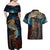 New Zealand Soldier ANZAC Day Couples Matching Off Shoulder Maxi Dress and Hawaiian Shirt Silver Fern Starry Night Style LT03 - Polynesian Pride