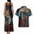 New Zealand Soldier ANZAC Day Couples Matching Tank Maxi Dress and Hawaiian Shirt Silver Fern Starry Night Style LT03 - Polynesian Pride