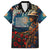 New Zealand Soldier ANZAC Day Family Matching Long Sleeve Bodycon Dress and Hawaiian Shirt Silver Fern Starry Night Style LT03 Dad's Shirt - Short Sleeve Blue - Polynesian Pride