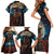 New Zealand Soldier ANZAC Day Family Matching Short Sleeve Bodycon Dress and Hawaiian Shirt Silver Fern Starry Night Style LT03 - Polynesian Pride