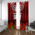 New Zealand ANZAC Waitangi Day Window Curtain Hei Tiki and Soldier LT03 With Grommets Red - Polynesian Pride