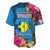 Palau Independence Day Baseball Jersey 1st October 30th Anniversary Polynesian Jungle Flower