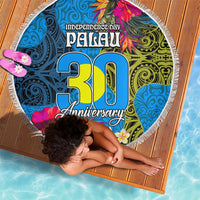 Palau Independence Day Beach Blanket 1st October 30th Anniversary Polynesian Jungle Flower LT03 - Polynesian Pride