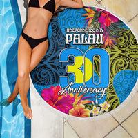 Palau Independence Day Beach Blanket 1st October 30th Anniversary Polynesian Jungle Flower LT03 - Polynesian Pride