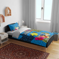 Palau Independence Day Bedding Set 1st October 30th Anniversary Polynesian Jungle Flower LT03 - Polynesian Pride