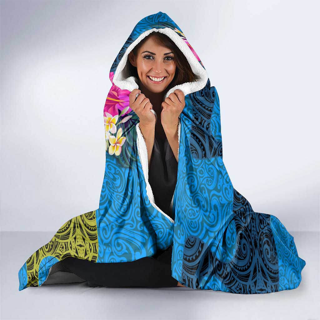 Palau Independence Day Hooded Blanket 1st October 30th Anniversary Polynesian Jungle Flower LT03 - Polynesian Pride