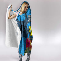 Palau Independence Day Hooded Blanket 1st October 30th Anniversary Polynesian Jungle Flower LT03 - Polynesian Pride