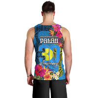 Palau Independence Day Men Tank Top 1st October 30th Anniversary Polynesian Jungle Flower LT03 - Polynesian Pride
